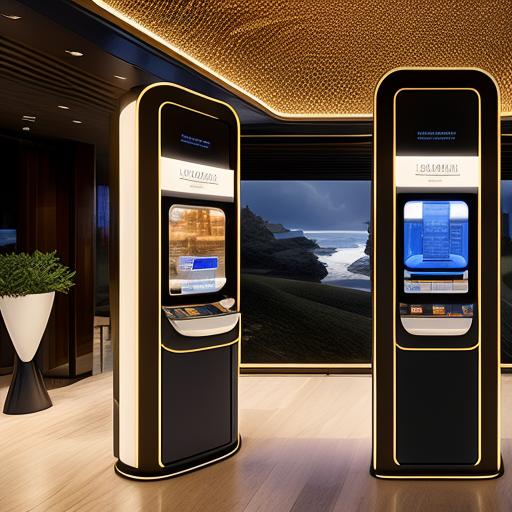Vendfun self check-in kiosk 2026 in modern hotel lobby