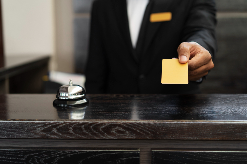 Hotel self check-in kiosk improving guest flow and reducing front desk staffing pressure